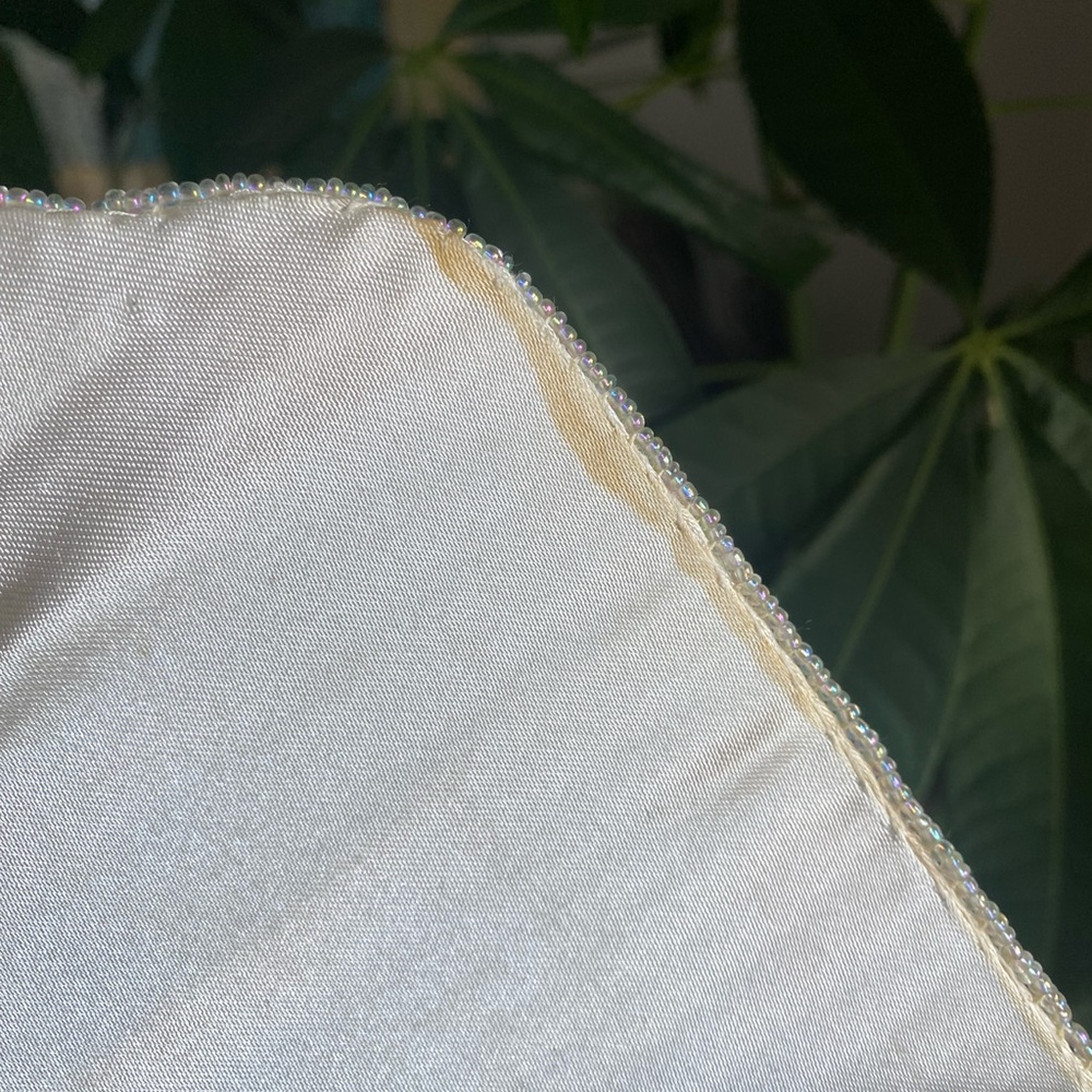 Vintage Small White Beaded Women's Bag - Picture 10 of 11